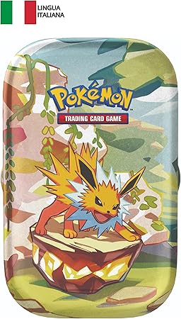 Caja Coleccionable Jolteon de la expansión Escarlata y Violeta - Evoluciones Prismáticas (Dos Paquetes de expansión y una Moneda)